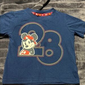 Disney Blue Cartoon Graphic Short Sleeve Tees